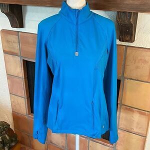 Lija turquoise 1/4 zip pullover, L!